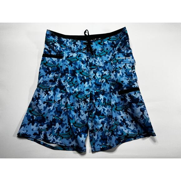 Tormenter Patriot Men's Blue Camouflage Performance Board Shorts - 36 (37x9.5) - Picture 1 of 4
